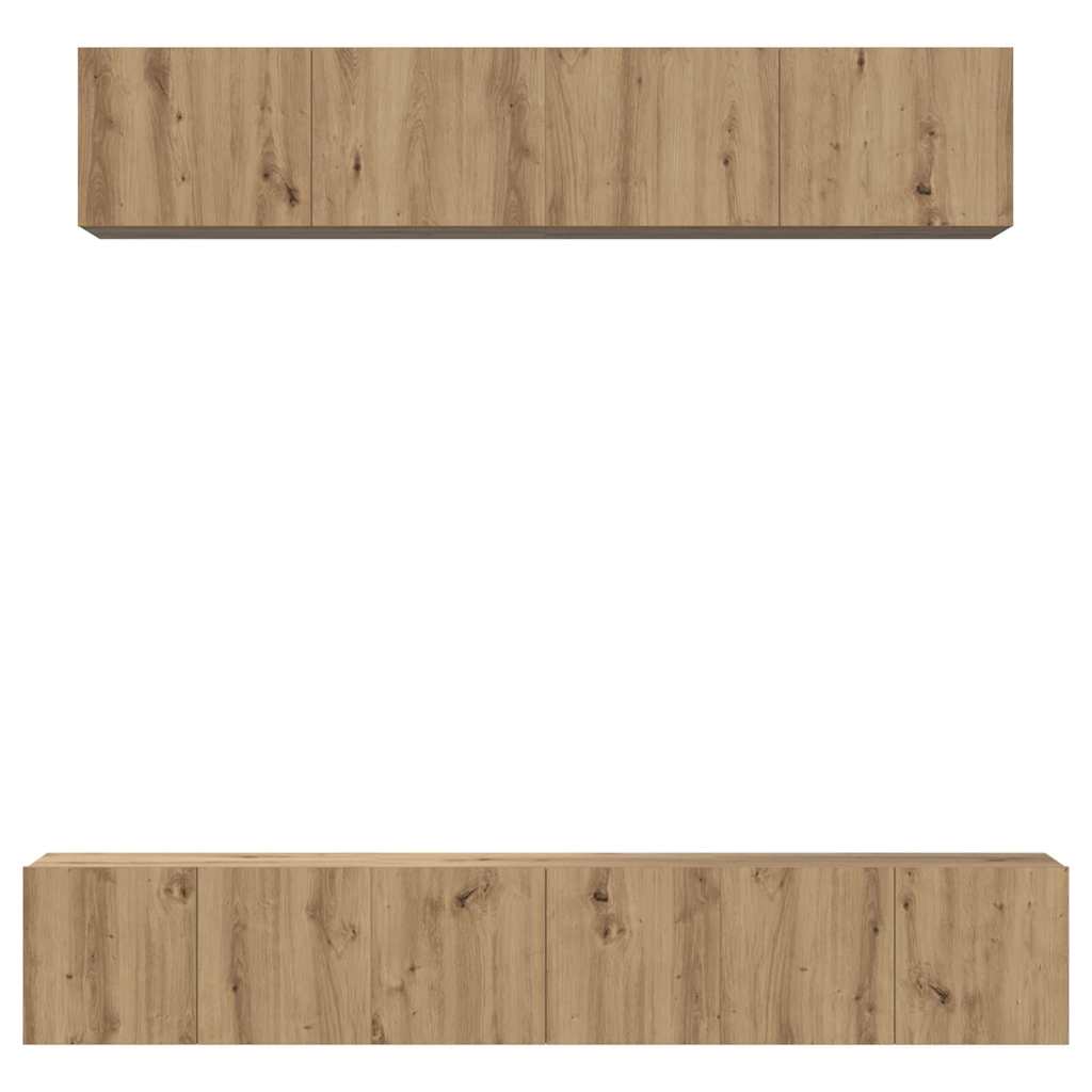 Set mobile TV 5 pcs Rovere artigianale Legno multistrato