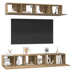 Set mobile TV 5 pcs Rovere artigianale Legno multistrato