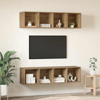 Set mobile TV 3 pcs Rovere artigianale Legno multistrato