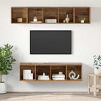 Set mobile TV 4 pcs Legno vecchio Legno multistrato