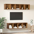 Set mobile TV 4 pcs Legno vecchio Legno multistrato