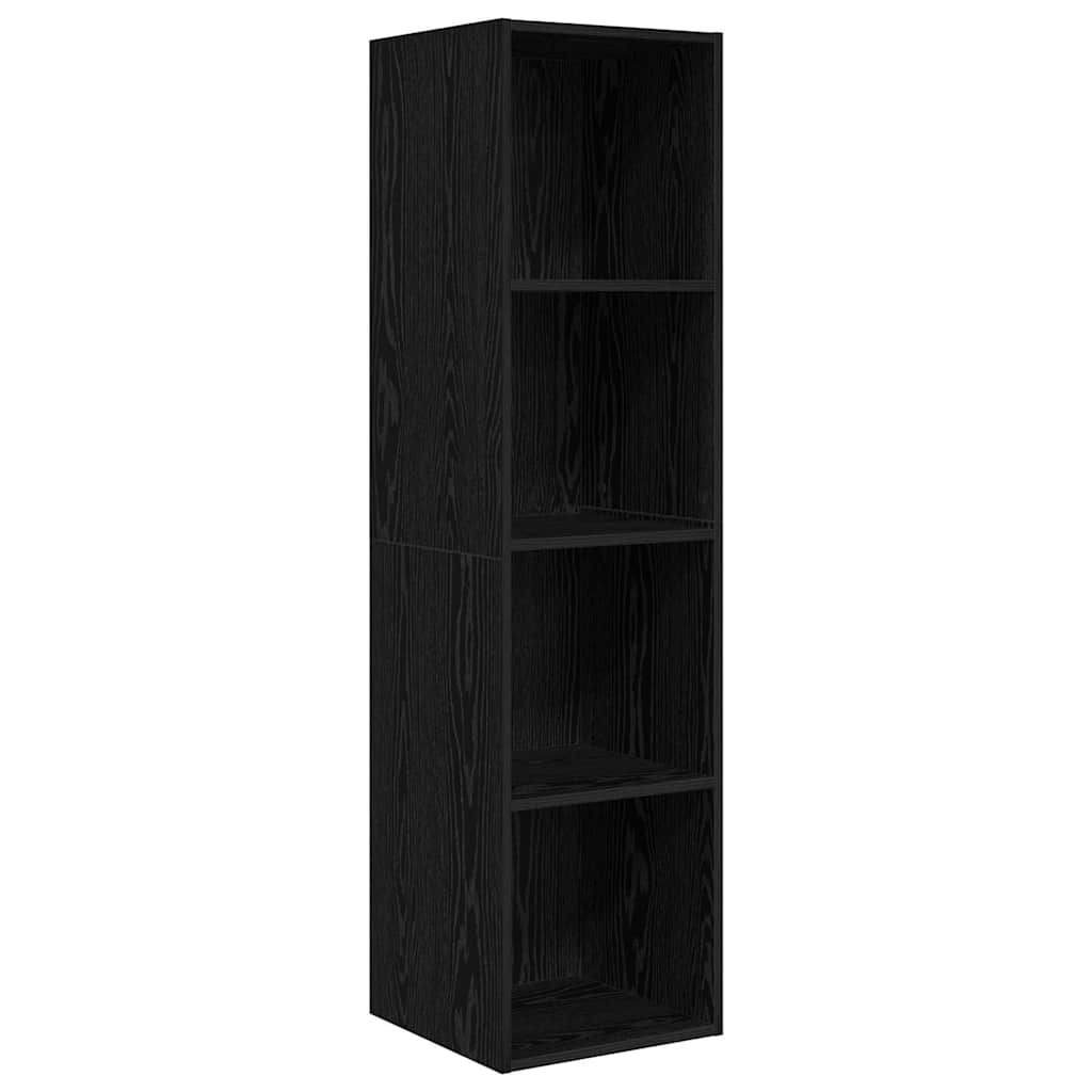 Set mobile TV 4 pcs Rovere Nero Legno multistrato