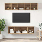 Set mobile TV 4 pcs Rovere artigianale Legno multistrato