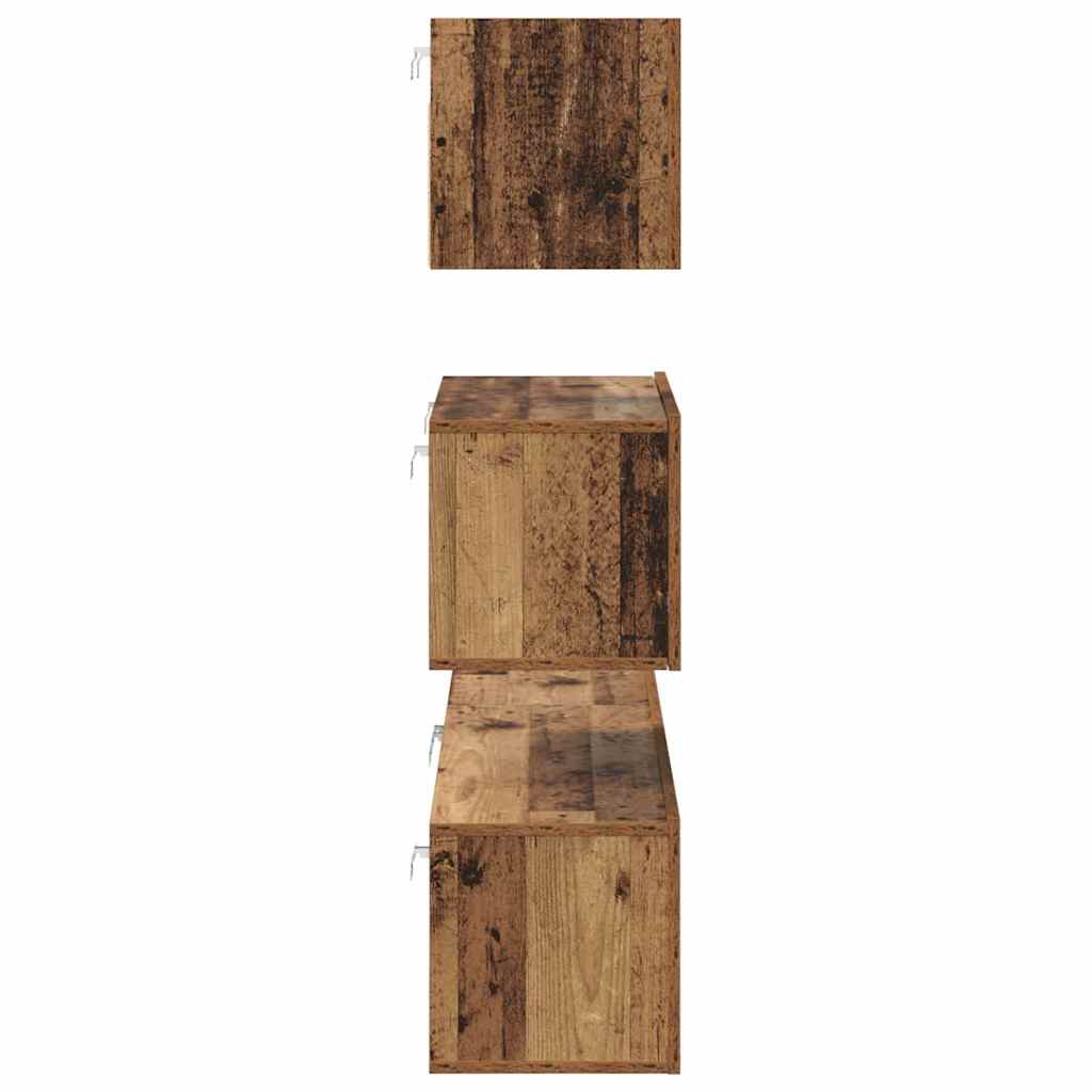 Set mobile TV 4 pcs Legno vecchio Legno multistrato