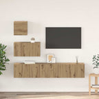 Set mobile TV 4 pcs Rovere artigianale Legno multistrato