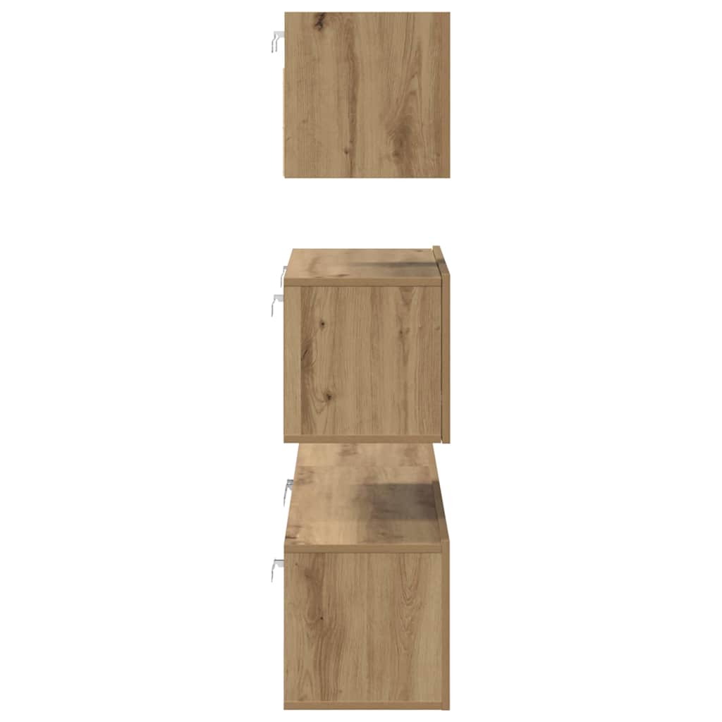 Set mobile TV 4 pcs Rovere artigianale Legno multistrato