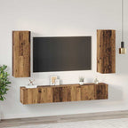 Set mobile TV 5 pcs Legno vecchio Legno multistrato