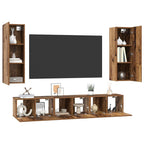 Set mobile TV 5 pcs Legno vecchio Legno multistrato