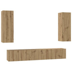 Set mobile TV 5 pcs Rovere artigianale Legno multistrato