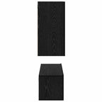 Set mobile TV Montaggio a parete Rovere Nero Legno multistrato