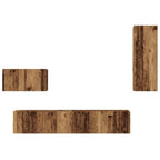 Mobile TV da Parete 4 pcs Legno vecchio Legno multistrato