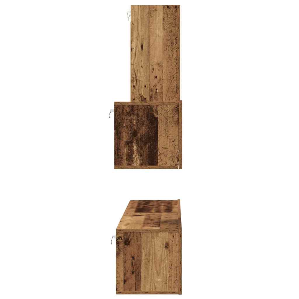 Mobile TV da Parete 4 pcs Legno vecchio Legno multistrato