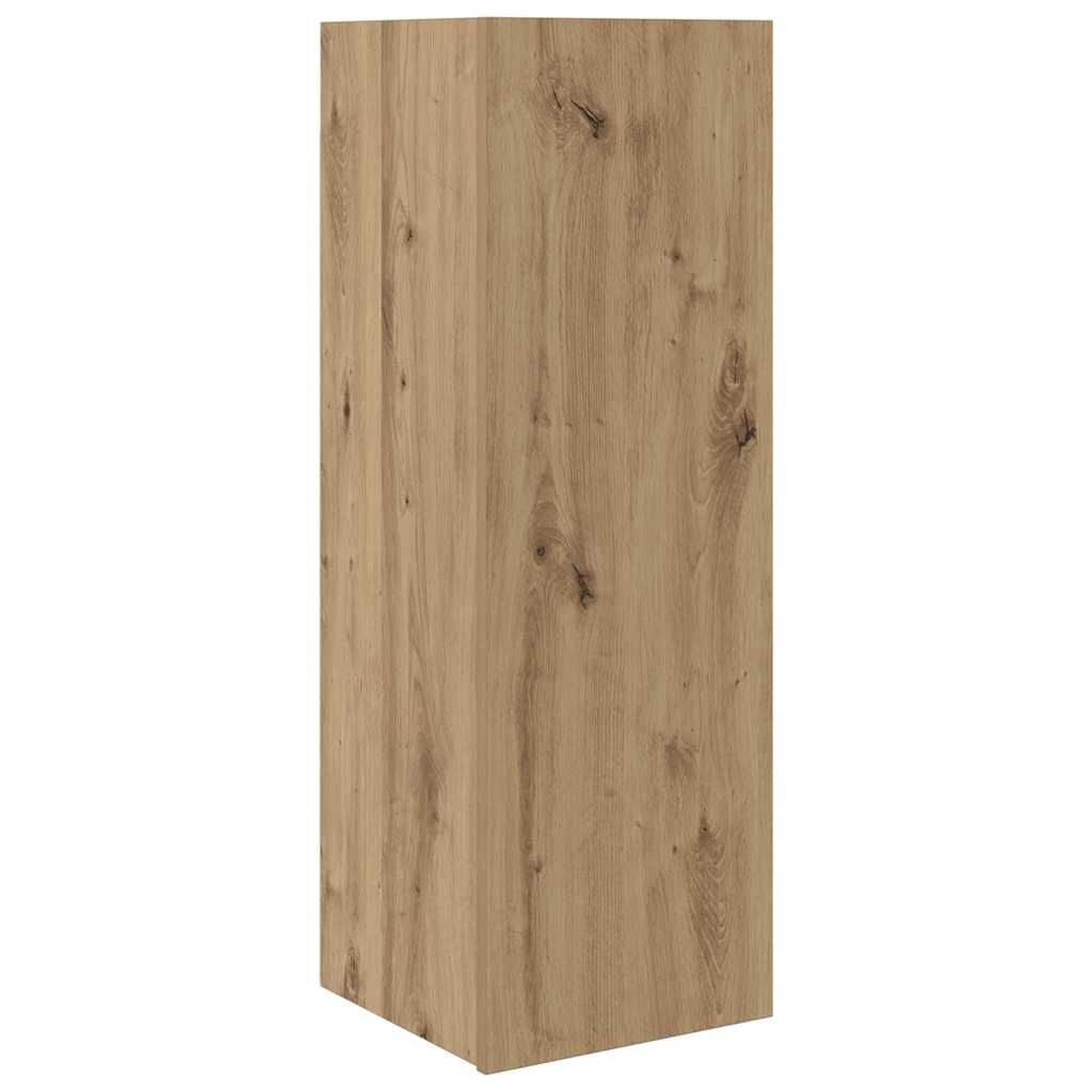 Mobile TV da Parete 4 pcs Rovere artigianale Legno multistrato
