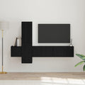 Set mobile TV 5 pcs Rovere Nero Legno multistrato
