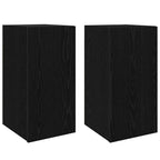 Set mobile TV Montaggio a parete Rovere Nero Legno multistrato