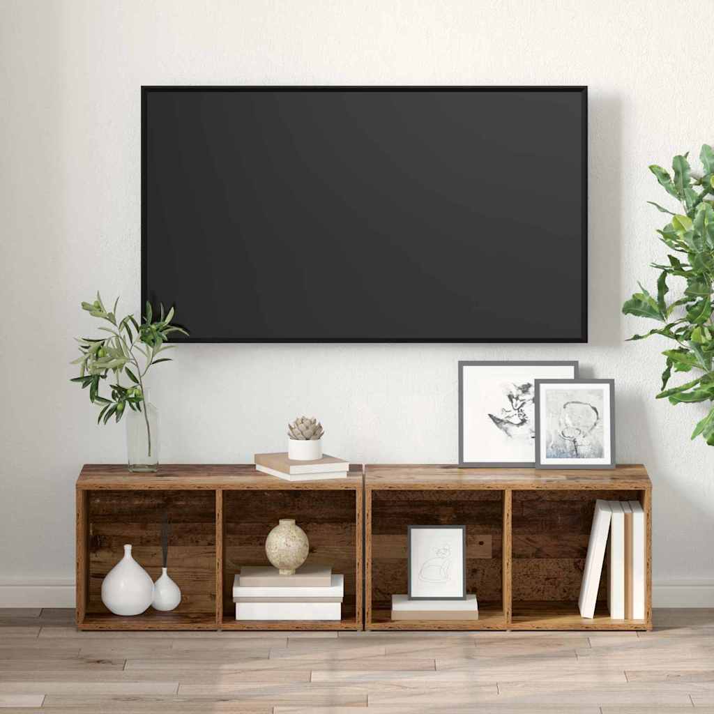 Set mobile TV 2 pcs Legno vecchio 37 x 35 x 72 cm