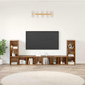 Set mobile TV 4 pcs Legno vecchio 37 x 35 x 107 cm