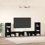 Set mobile TV 4 pcs Rovere Nero 37 x 35 x 107 cm