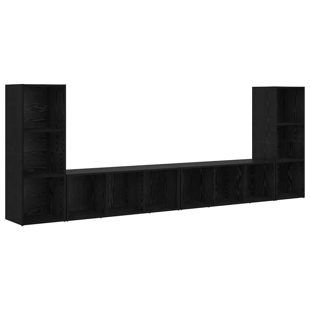 Set mobile TV 4 pcs Rovere Nero 37 x 35 x 107 cm