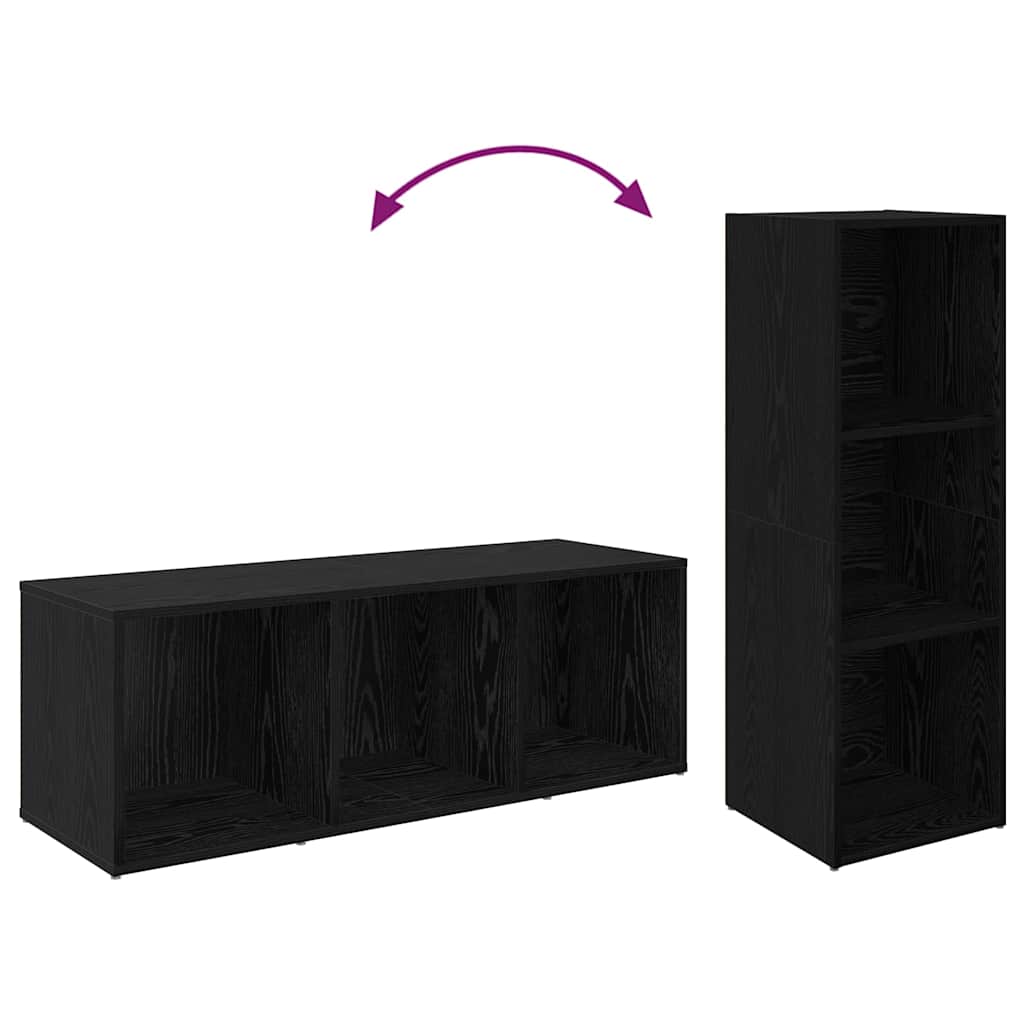 Set mobile TV 4 pcs Rovere Nero 37 x 35 x 107 cm