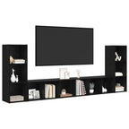Set mobile TV 4 pcs Rovere Nero 37 x 35 x 107 cm