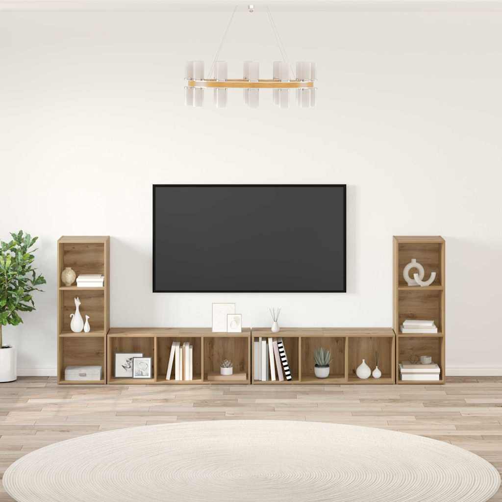 Set mobile TV 4 pcs Rovere artigianale 37 x 35 x 107 cm