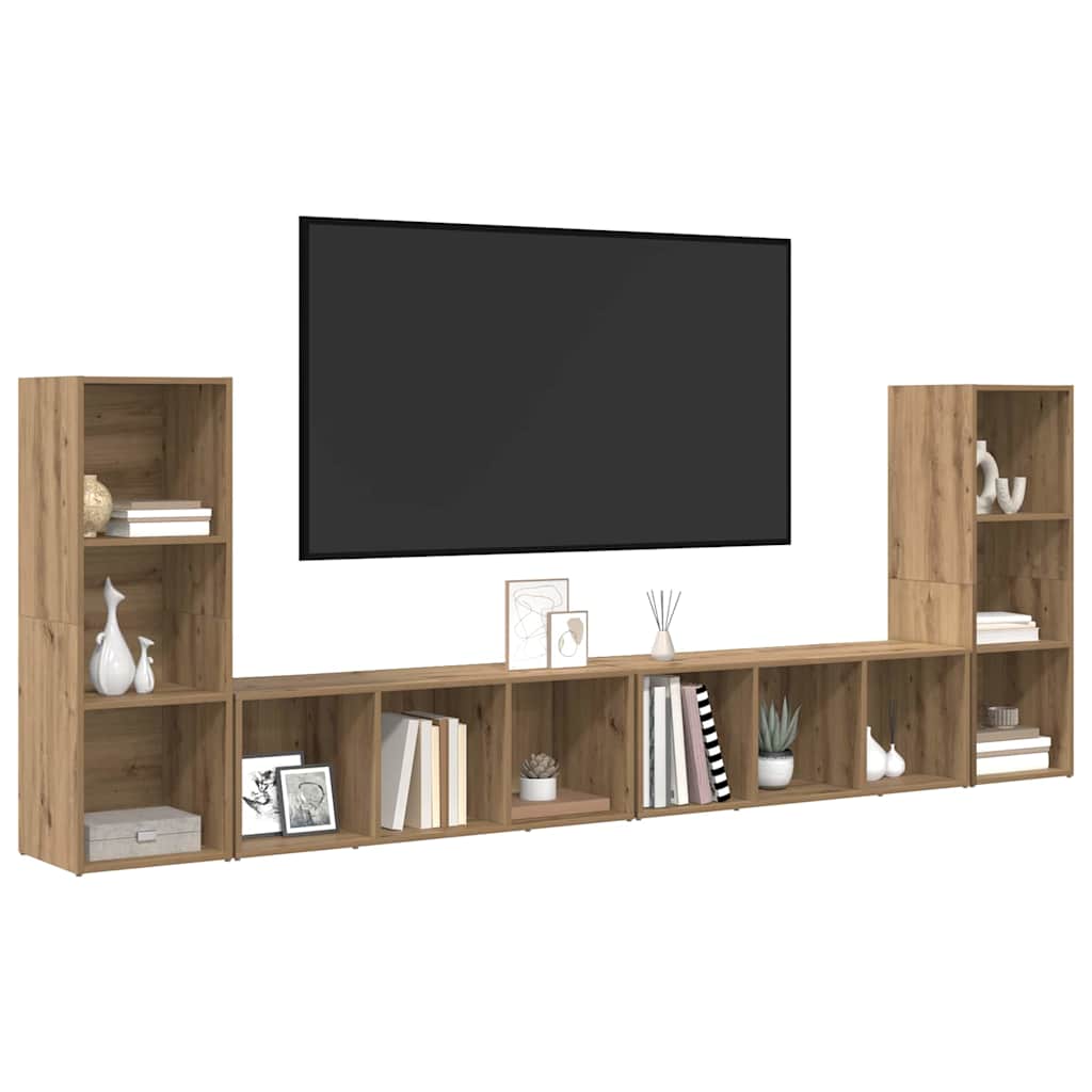 Set mobile TV 4 pcs Rovere artigianale 37 x 35 x 107 cm