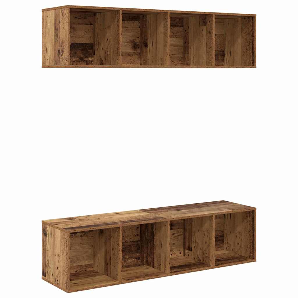 Set mobile TV 2 pcs Legno vecchio 37 x 37 x 142,5 cm