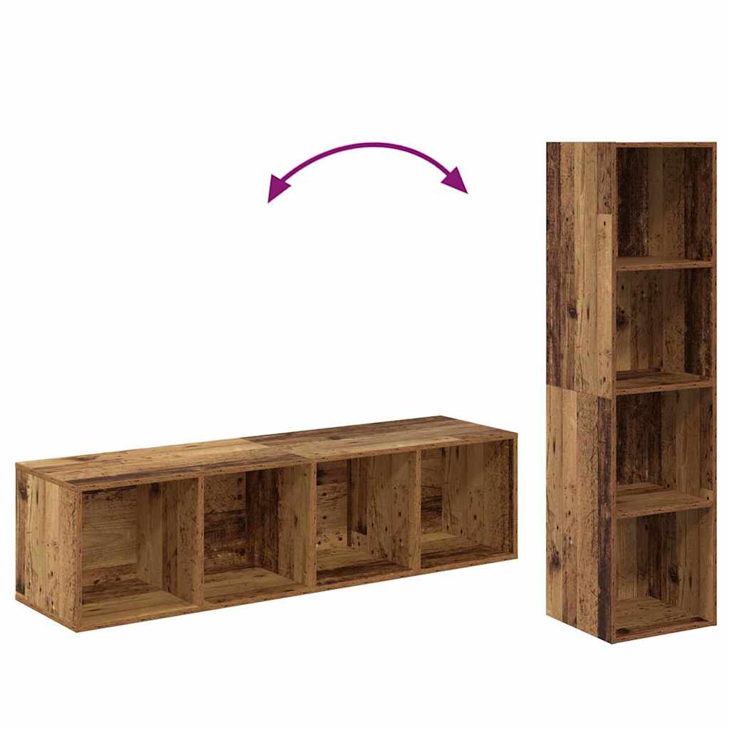Set mobile TV 2 pcs Legno vecchio 37 x 37 x 142,5 cm