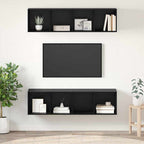 Set mobile TV 2 pcs Rovere Nero 37 x 37 x 142,5 cm