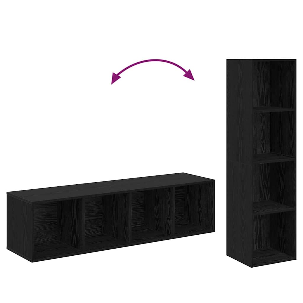 Set mobile TV 2 pcs Rovere Nero 37 x 37 x 142,5 cm