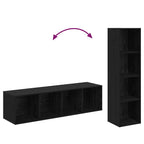 Set mobile TV 2 pcs Rovere Nero 37 x 37 x 142,5 cm
