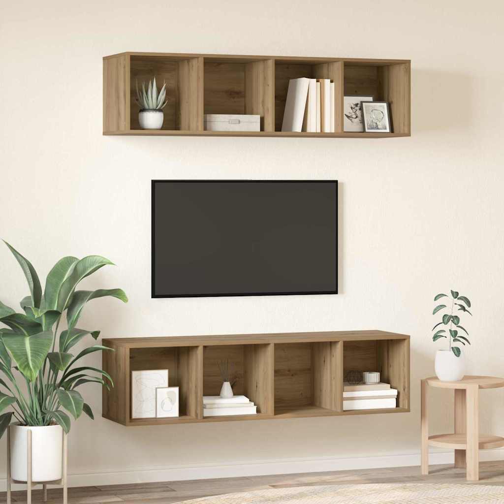 Set mobile TV 2 pcs Rovere artigianale 37 x 37 x 142,5 cm