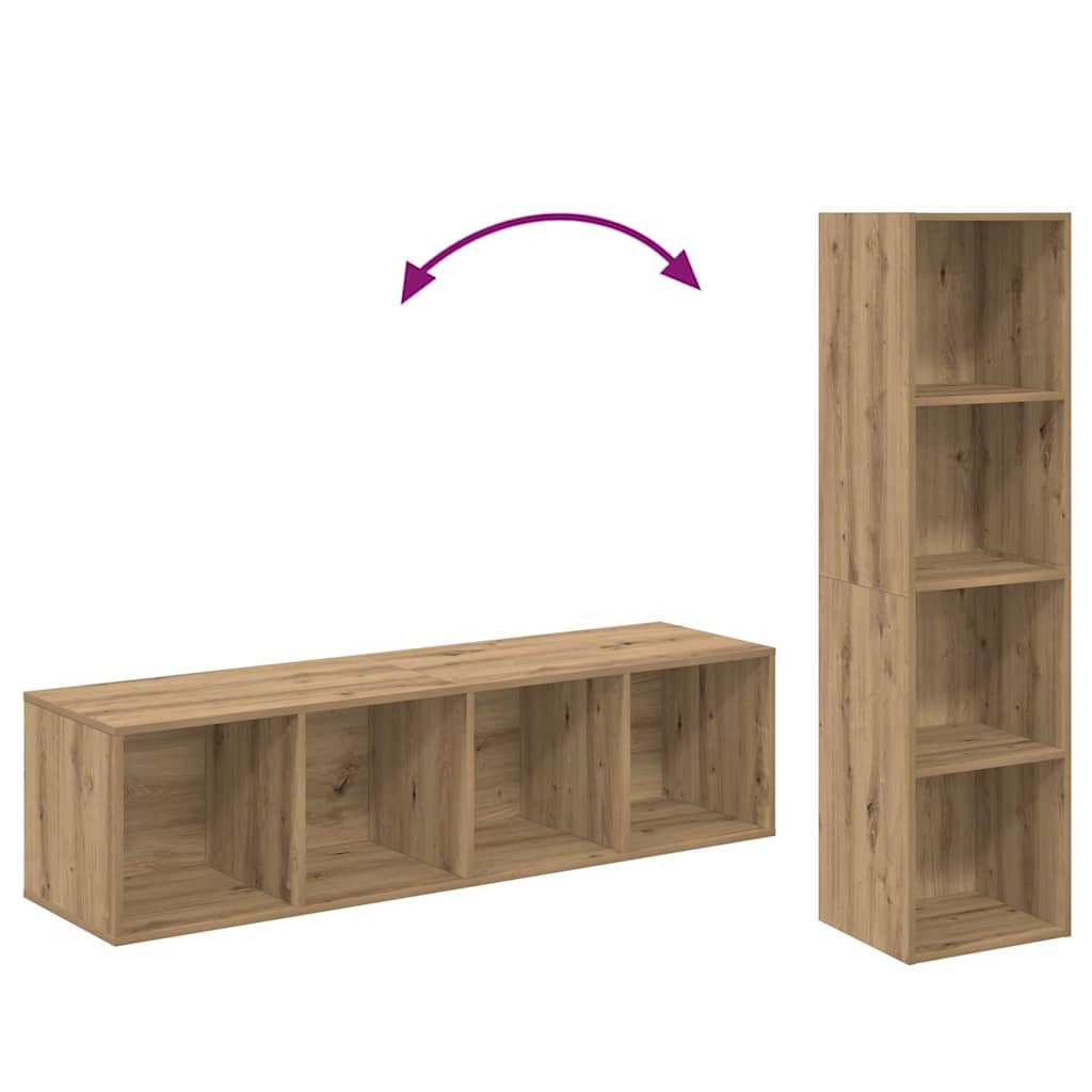 Set mobile TV 2 pcs Rovere artigianale 37 x 37 x 142,5 cm