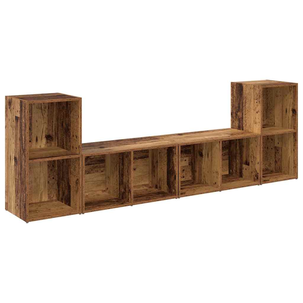Set mobile TV 4 pcs Legno vecchio 37 x 37 x 72 cm