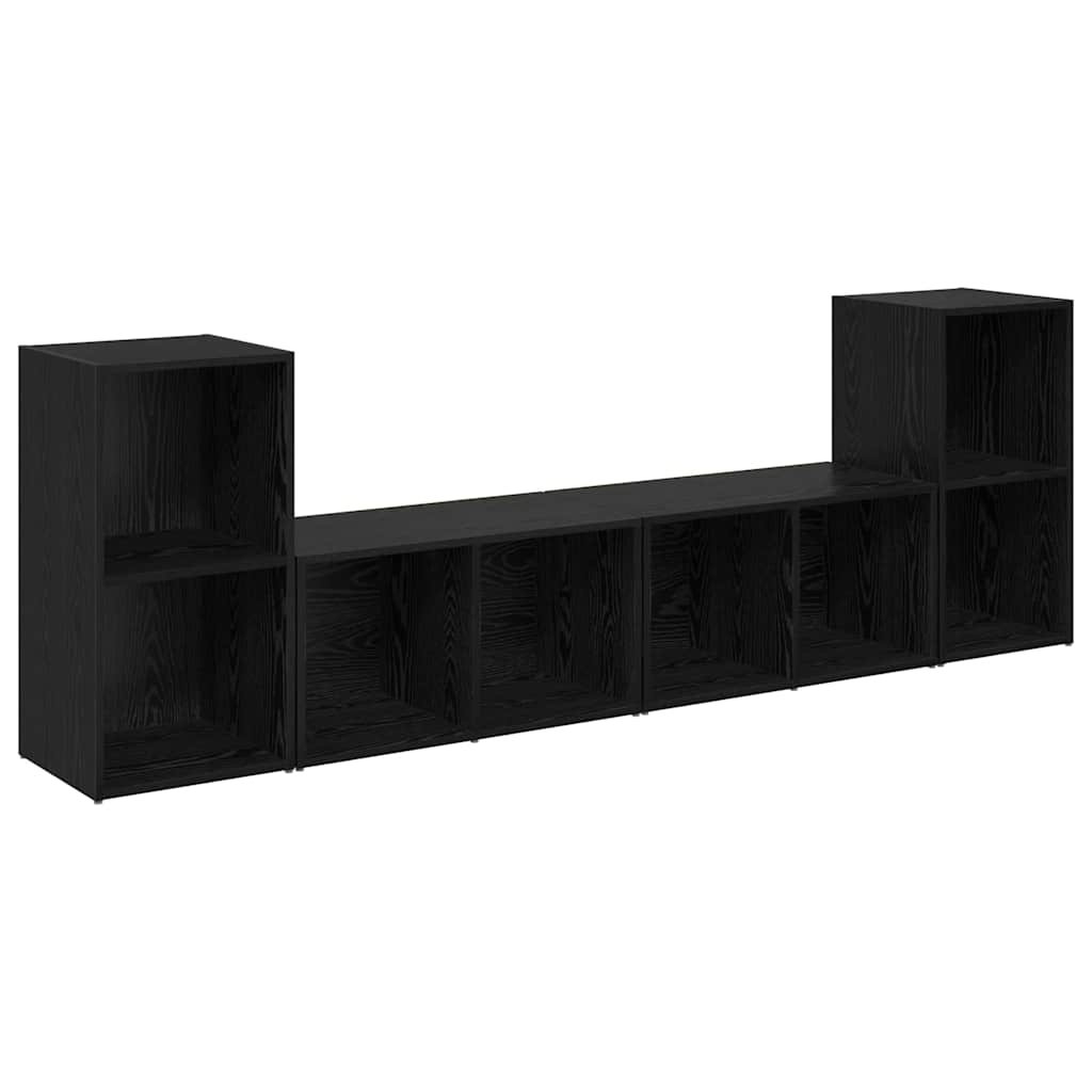 Set mobile TV 4 pcs Rovere Nero 37 x 37 x 72 cm
