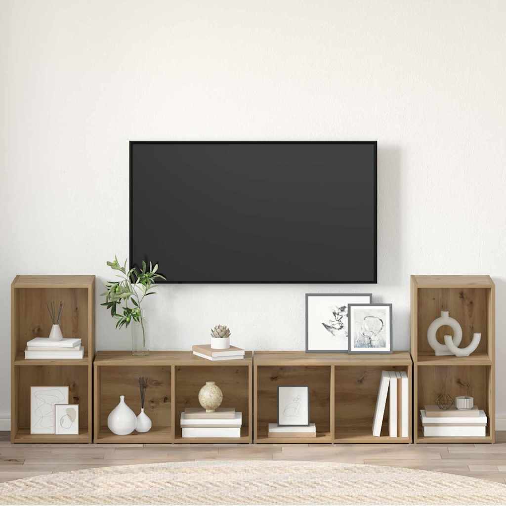Set mobile TV 4 pcs Rovere artigianale 37 x 37 x 72 cm