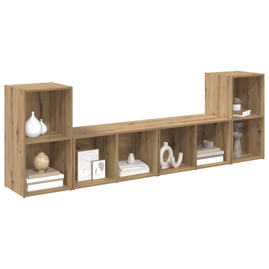 Set mobile TV 4 pcs Rovere artigianale 37 x 37 x 72 cm