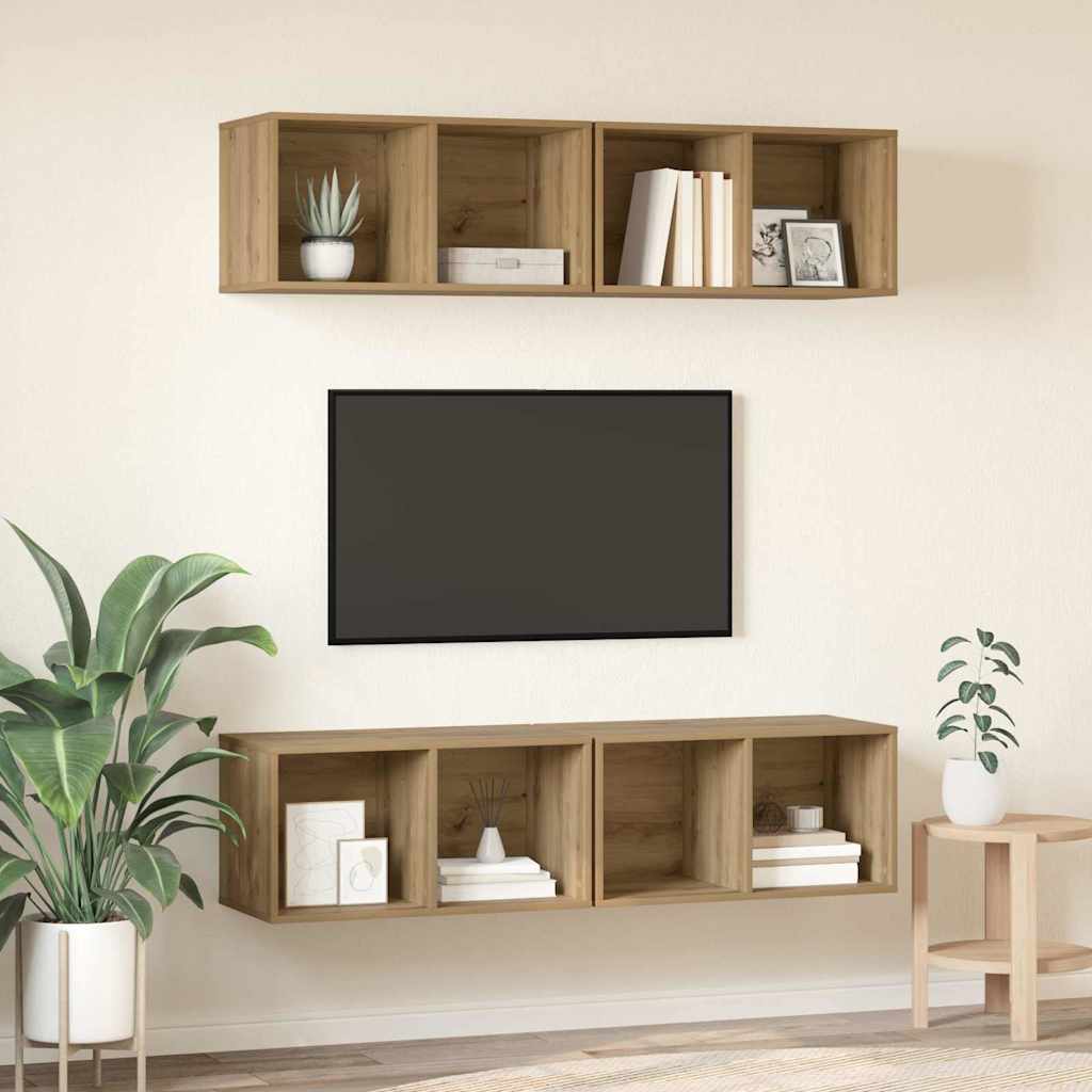 Set mobile TV 4 pcs Rovere artigianale 37 x 37 x 72 cm