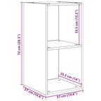 Set mobile TV 4 pcs Rovere artigianale 37 x 37 x 72 cm