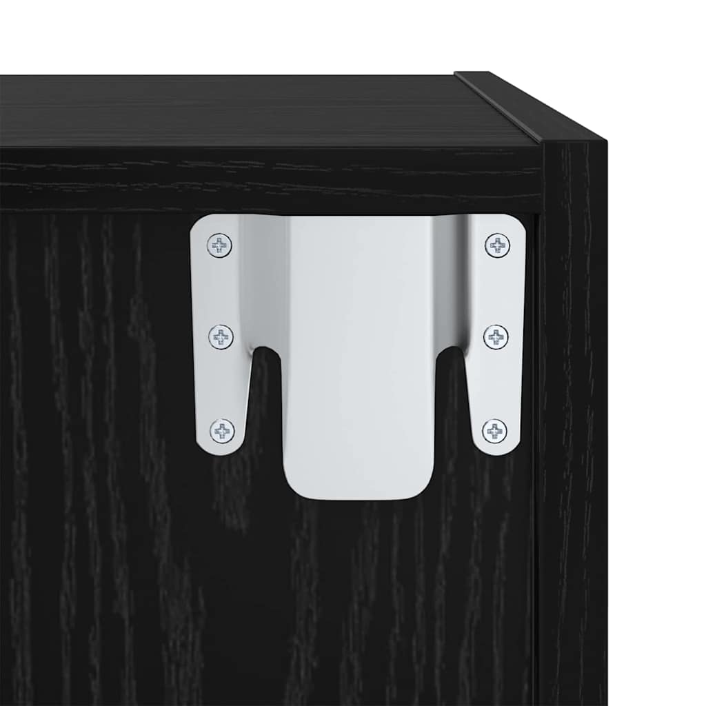Set mobile TV 2 pcs Nero 37 x 37 x 142,5 cm Legno multistrato