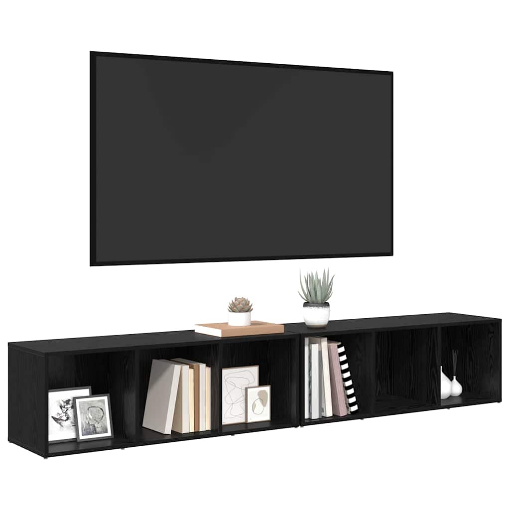 Set mobile TV 2 pcs Rovere Nero 37 x 35 x 107cm