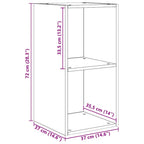 Set mobile TV 2 pcs Rovere artigianale 37 x 37 x 72 cm