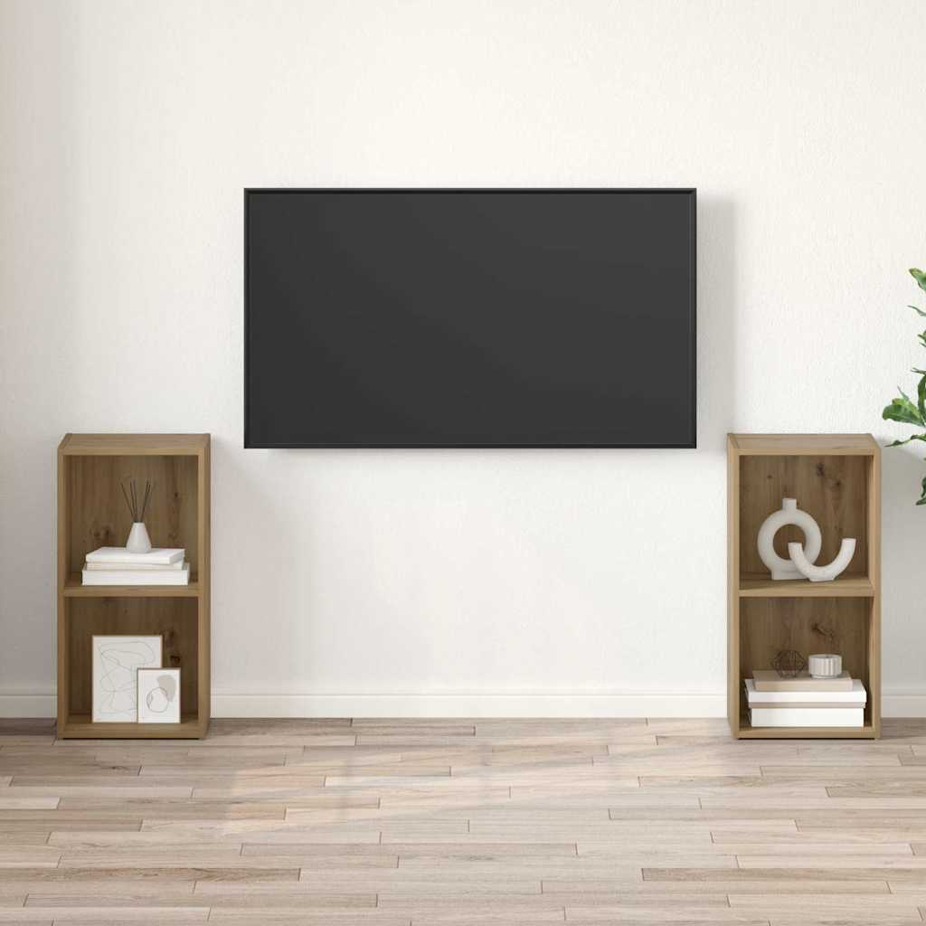 Set mobile TV 2 pcs Rovere artigianale 37 x 35 x 72 cm