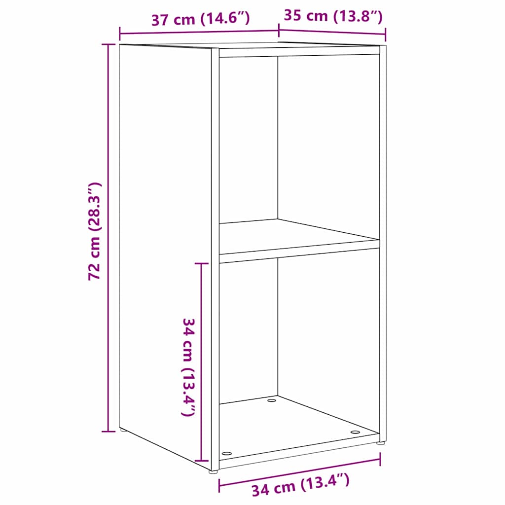 Set mobile TV 2 pcs Rovere artigianale 37 x 35 x 72 cm