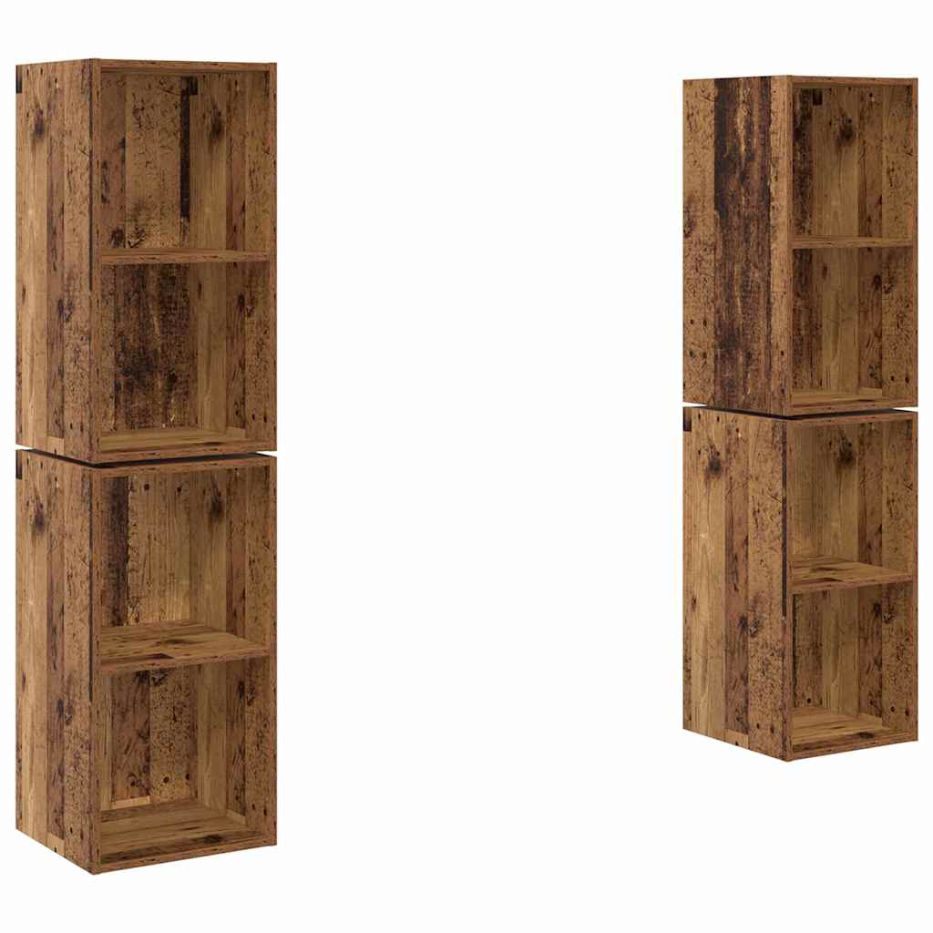 Set mobile TV 4 pcs Legno vecchio 37 x 37 x 72 cm
