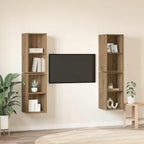 Set mobile TV 4 pcs Rovere artigianale 37 x 37 x 72 cm