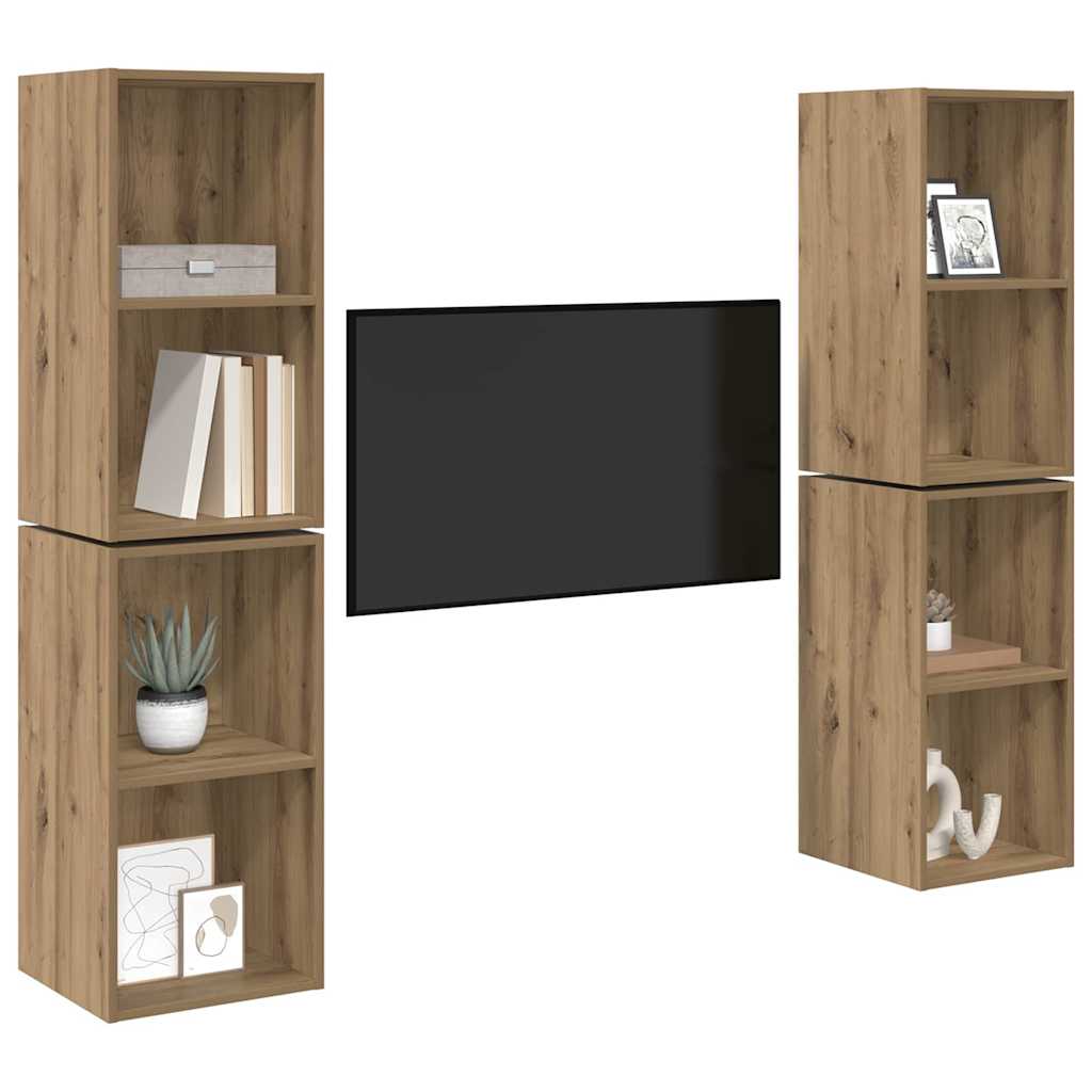 Set mobile TV 4 pcs Rovere artigianale 37 x 37 x 72 cm