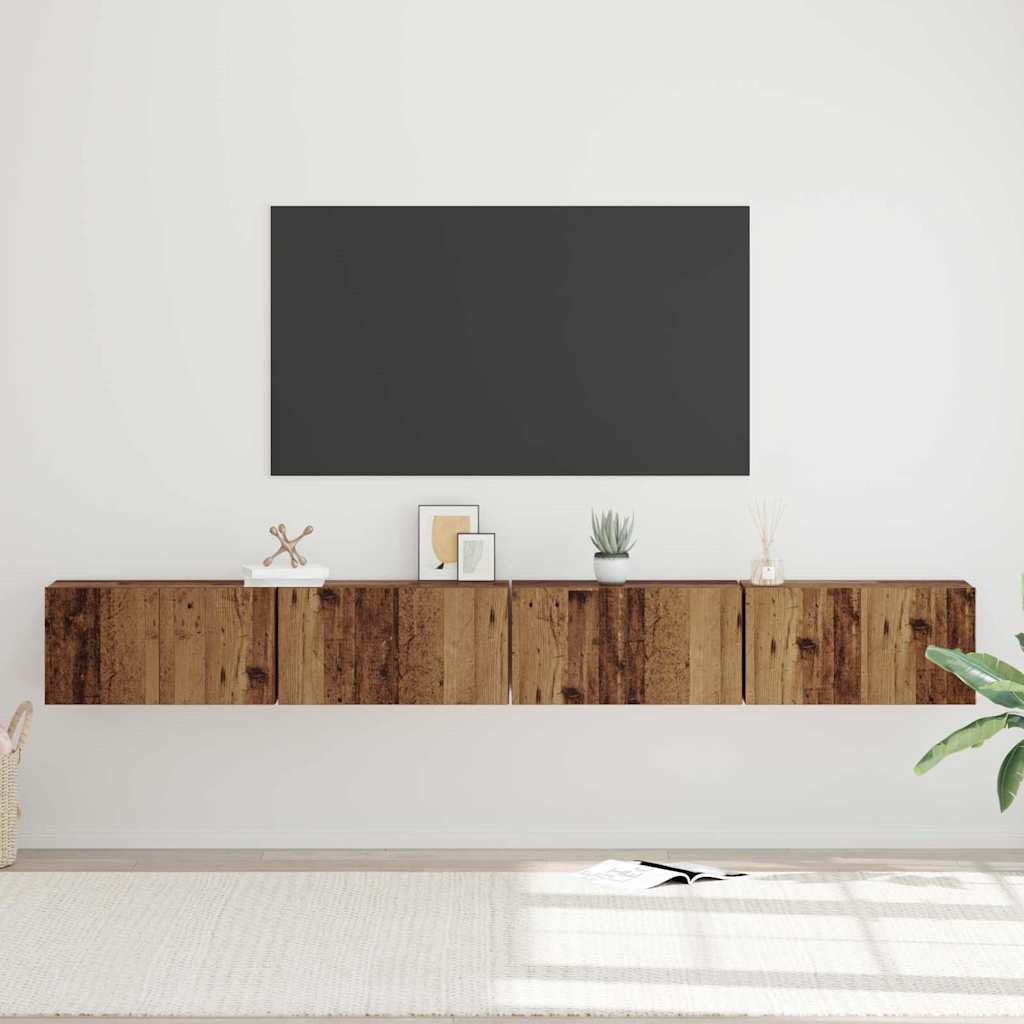 Set mobile TV 4 pcs Legno vecchio 60 x 30 x 30 cm