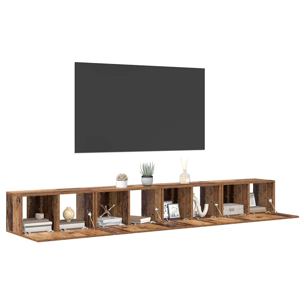 Set mobile TV 4 pcs Legno vecchio 60 x 30 x 30 cm
